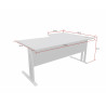 Bureau individuel compact avec voile de fond Sato