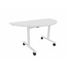 Table demi-lune mobile abattante Lorraine