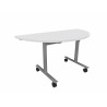 Table demi-lune mobile abattante Lorraine