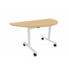 Table demi-lune mobile abattante Lorraine