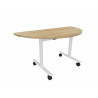 Table demi-lune mobile abattante Lorraine