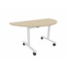 Table demi-lune mobile abattante Lorraine