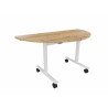 Table demi-lune mobile abattante Lorraine