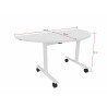 Table demi-lune mobile abattante Lorraine