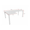 Bureau compact asymétrique 90° Producteo