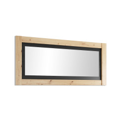 Miroir rectangulaire contemporain chêne/anthracite Kristen