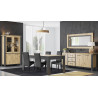 Buffet/bahut contemporain 220 cm chêne/anthracite Kristen