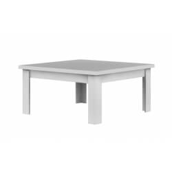 Table basse design carrée laquée blanche Alliance