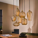 Suspension moderne en verre 7 lampes Ambrine