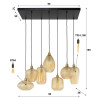 Suspension moderne 7 lampes Ambrine