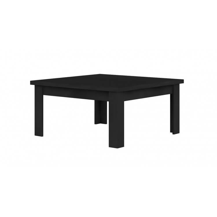 Table basse design carrée laquée noire Diamant