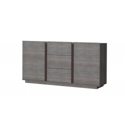 Buffet/bahut contemporain chêne marron 2 portes/3 tiroirs Celta