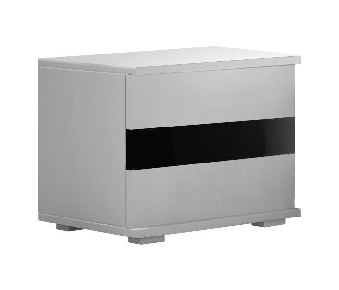 Chevet design 2 tiroirs noir et blanc Thalis