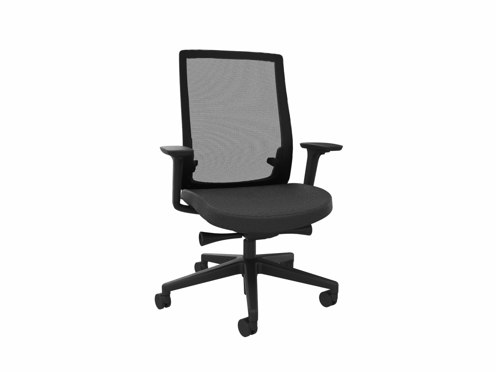 Fauteuil de bureau ergonomique MALICE avec têtière - accoudoirs réglables -  noir