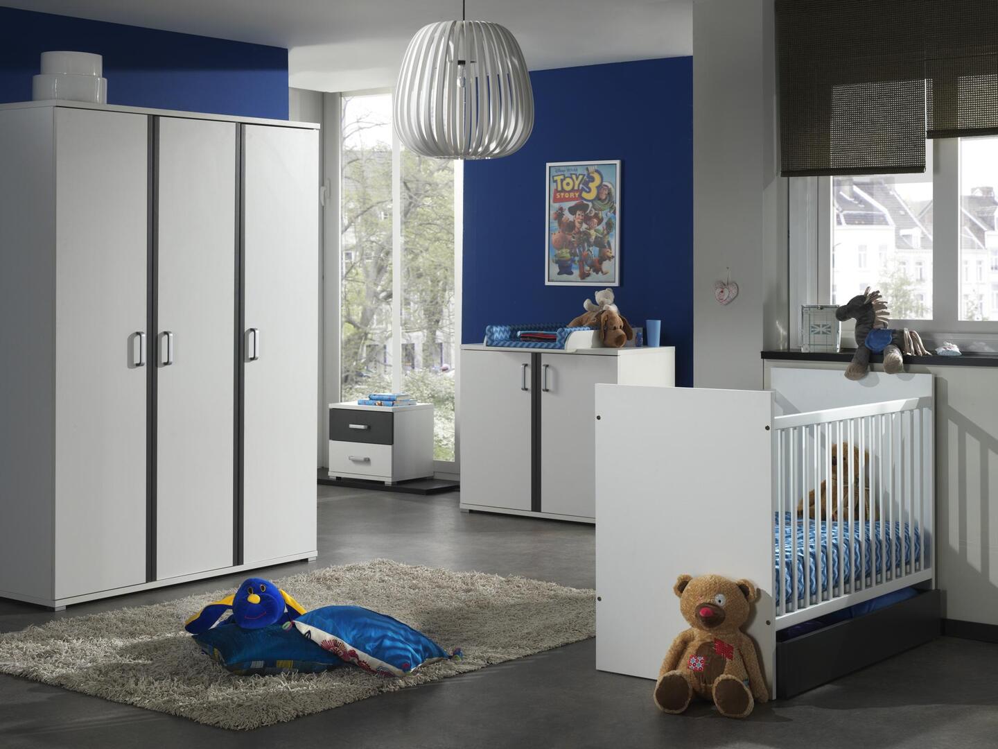 Chambre Bebe Complete Contemporaine Blanche Et Grise Joss