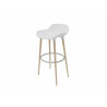 Tabouret en ABS et pieds bois massif Omalet