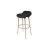 Tabouret en ABS et pieds bois massif Omalet