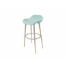 Tabouret en ABS et pieds bois massif Omalet