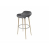 Tabouret en ABS et pieds bois massif Omalet