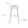 Tabouret en ABS et pieds bois massif Omalet