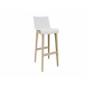 Tabouret en PVC et pieds bois massif Omalet