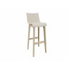 Tabouret en PVC et pieds bois massif Omalet