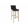 Tabouret en PVC et pieds bois massif Omalet