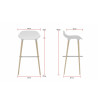 Tabouret en ABS et pieds bois massif Omalet