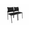 Lot de 2 chaises d'accueil en tissu Stooly