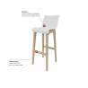 Tabouret pieds en bois massif Terence