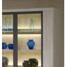 Vaisselier/argentier contemporain portes vitrées chêne blanchi Edwige