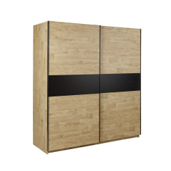 Armoire adulte contemporaine chêne clair Mikaela