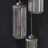 Suspension moderne 5 lampes en verre fumé Noemia