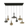 Suspension moderne 7 lampes en verre Idealia