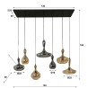 Suspension moderne 7 lampes en verre Idealia