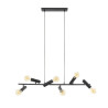 Suspension industrielle en métal anthracite 6 lampes Magic