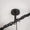 Suspension industrielle en métal anthracite 7 lampes Eline