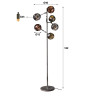 Lampadaire moderne 6 lampes en verre tricolore Linette