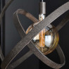 Suspension industrielle en métal noir arctique 1 lampe Roselia