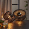 Lampe à poser moderne en nickel noir Ø 30 cm Bobby