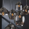 Suspension vintage 7 lampes en verre Mistie