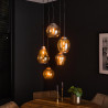 Suspension vintage 5 lampes en verre Mistie