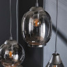 Suspension vintage 5 lampes en verre Mistie