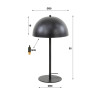 Lampe à poser en métal anthracite Anabelle