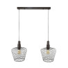 Suspension moderne 2 lampes en métal cuivre antique Colby