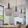 Suspension moderne 3 lampes en métal cuivre antique Colby