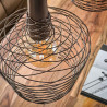 Suspension moderne 3 lampes en métal cuivre antique Colby