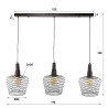 Suspension moderne 3 lampes en métal cuivre antique Colby