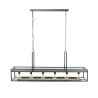 Suspension industrielle en métal anthracite 6 lampes Pratik