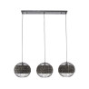 Suspension style nature en jacinthe d'eau 3 lampes boule Roso